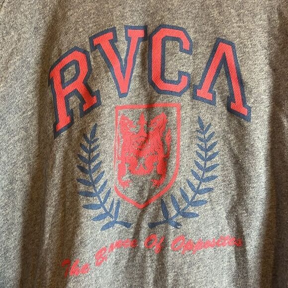 RVCA NWT XL/14 LONG SLEEVE SWEATSHIRT GRAY - Picture 2 of 8
